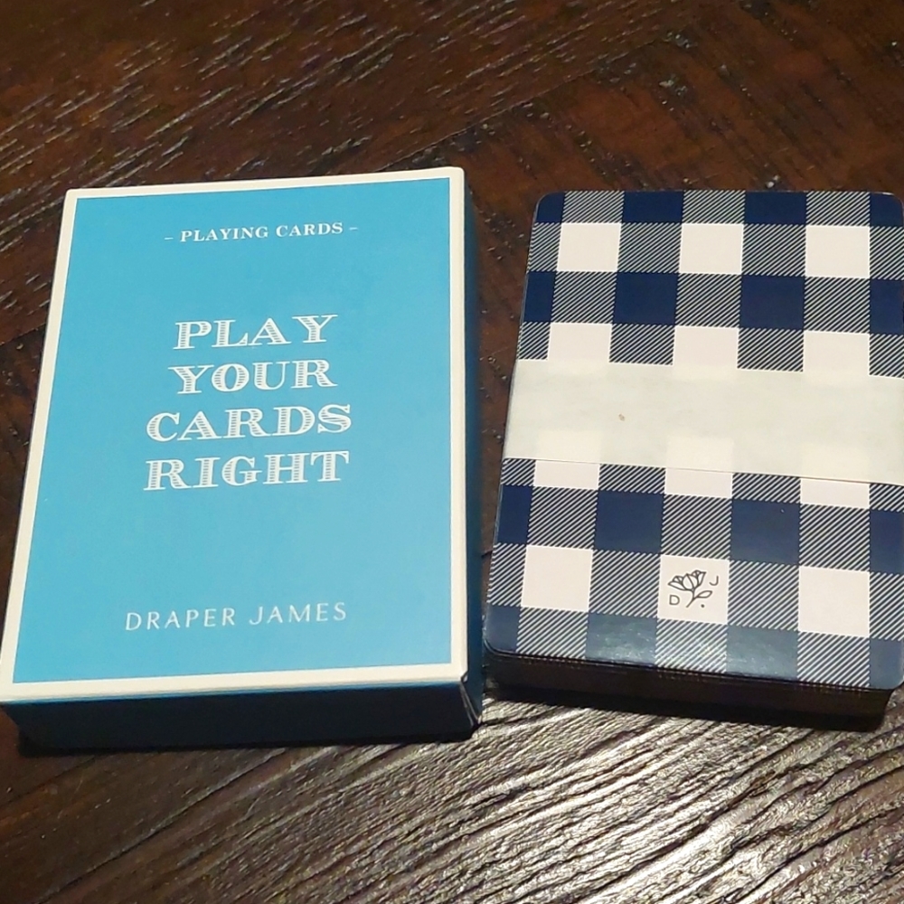 Draper James Playing Cards Gingham Print.